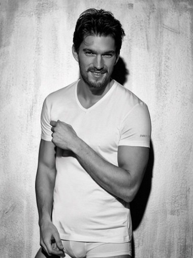 ENRICO COVERI ET1001 uomo mezza manica scollo V — Модная Ты