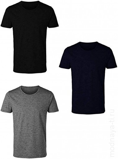 Set 3 T-Shirt Enrico Coveri Uomo - Scollo A V, Cotone Bielastico, Mezza Manica