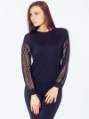 JADEA 4074 MAGLIA MANICA LUNGA M/L, NERO (черный) фото 2 — Модная Ты