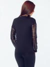 JADEA 4074 MAGLIA MANICA LUNGA M/L, NERO (черный) фото 4 — Модная Ты