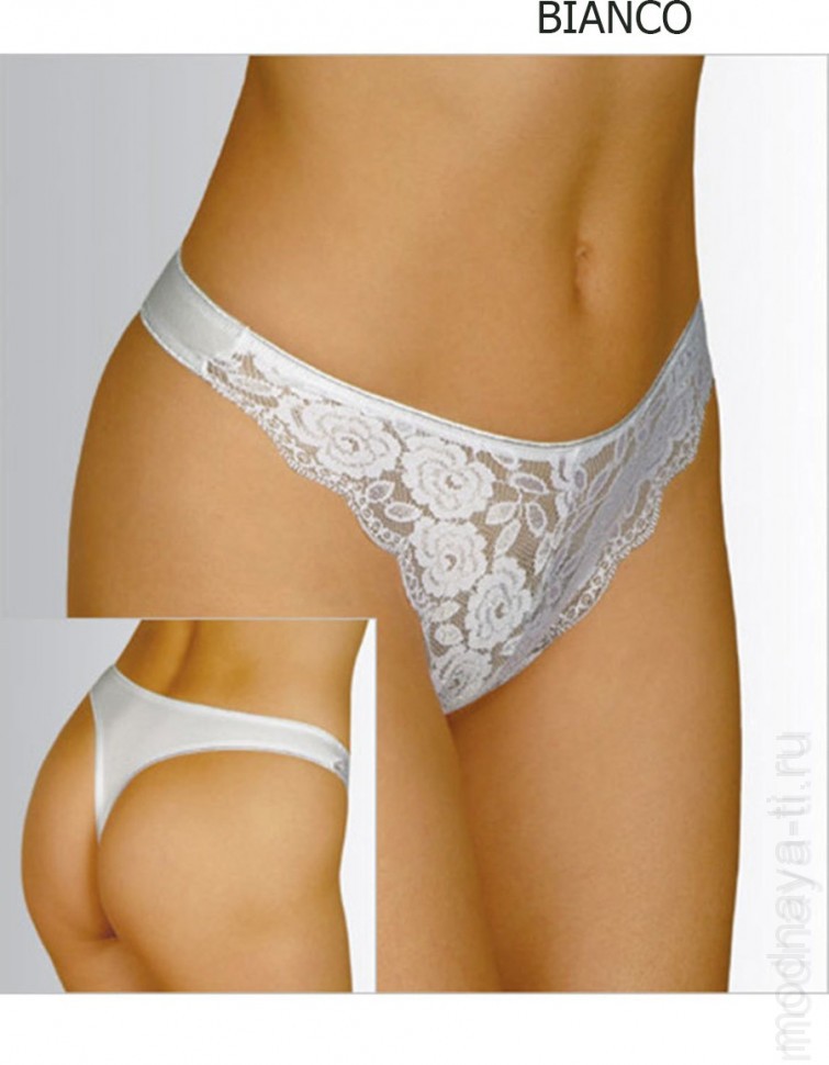Трусы INNAMORE INTIMO BD PALMA 31032 STRING 1(XS), BIANCO (белый) фото 1 — Модная Ты