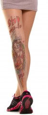 Колготки с ярким тату STOP COVID-19 фото 1 — Модная Ты