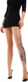 Колготки с ярким тату-изображением девушки фото 2 — Модная Ты