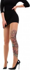Колготки с ярким тату-изображением девушки фото 3 — Модная Ты