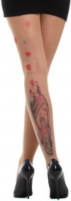 Колготки с ярким тату-изображением девушки-радуги фото 2 — Модная Ты