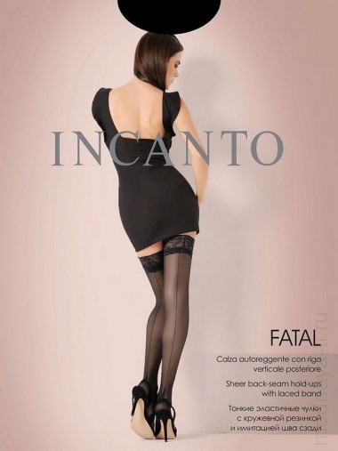 Чулки со швом INCANTO FATAL 20 AUTO — Модная Ты