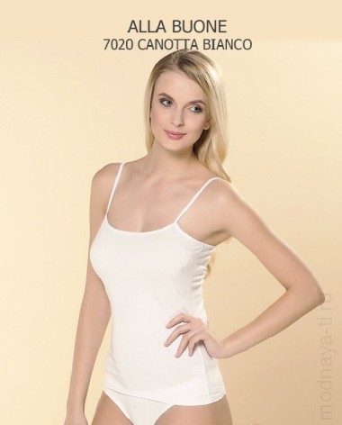Майка на тонких бретелях ALLA BUONE LISCIO 7020 TOP — Модная Ты