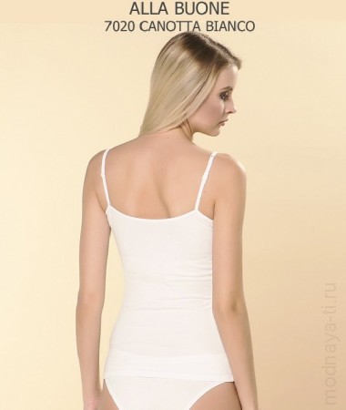 Майка на тонких бретелях ALLA BUONE LISCIO 7020 TOP — Модная Ты