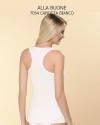 Майка женская ALLA BUONE LISCIO 7054 CANOTTA 2(S), BIANCO (белый) фото 3 — Модная Ты