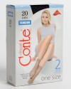 CONTE elegant TENSION 20 socks, 2 pairs 23-25, 20 DEN, BRONZ (бронзовый) фото 3 — Модная Ты