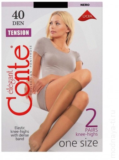 CONTE elegant TENSION 40 knee-highs, 2 pairs — Модная Ты