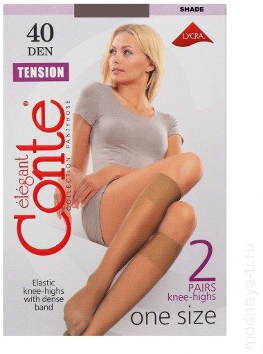 CONTE elegant TENSION 40 knee-highs, 2 pairs — Модная Ты