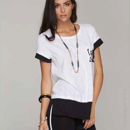 Футболка RossoPorpora ED201 MAGLIA DONNA M/M CON SPACCHI фото 1 &mdash; Модная Ты