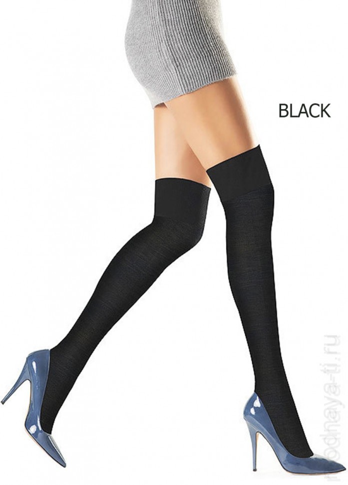 Чулки-ботфорты OROBLU NIVES OVERKNEES FINE WOOL UNICA, –, GREY 8 (серый) фото 1 — Модная Ты